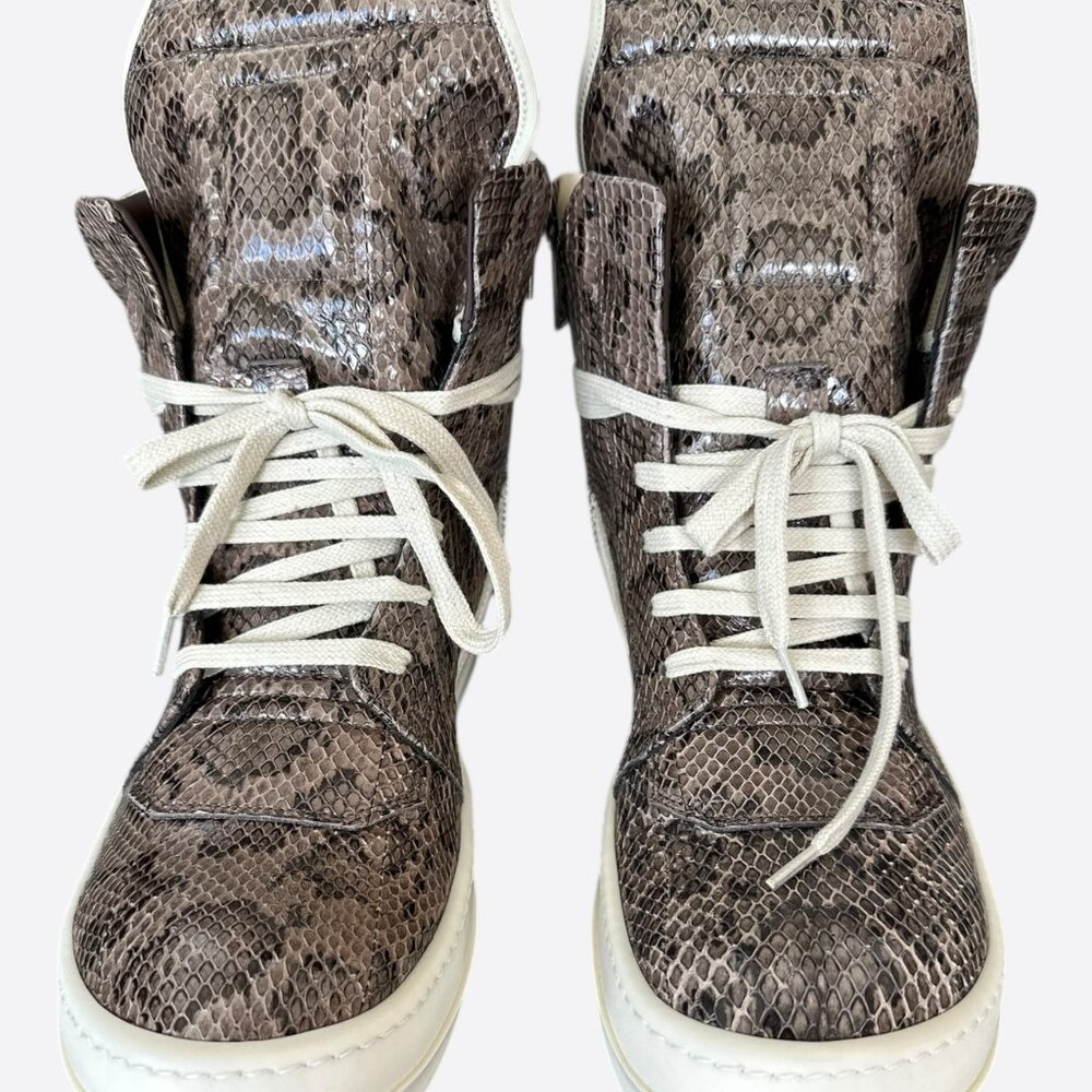 Rick Owens Python & White Women's Geobaskets - image 2